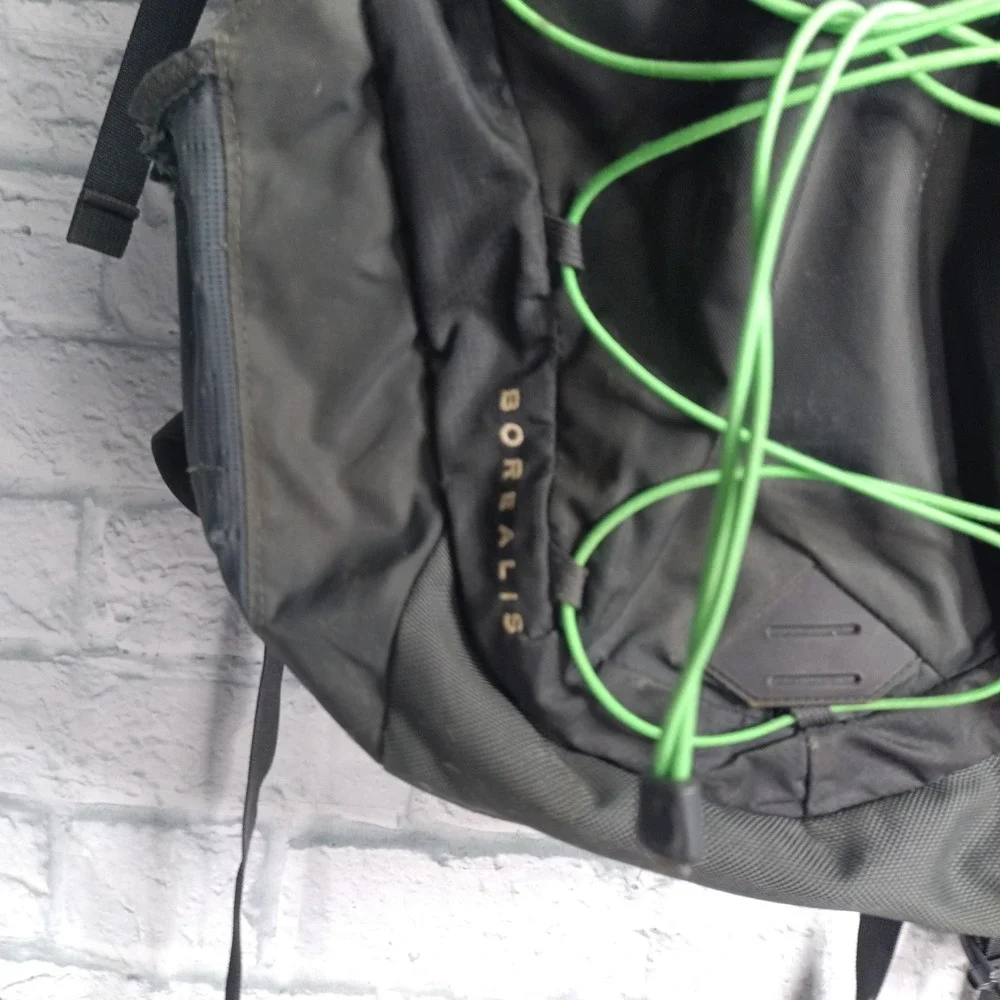 The North Face Borealis Backpack Grey Green Hiking Commuter Bag s9
